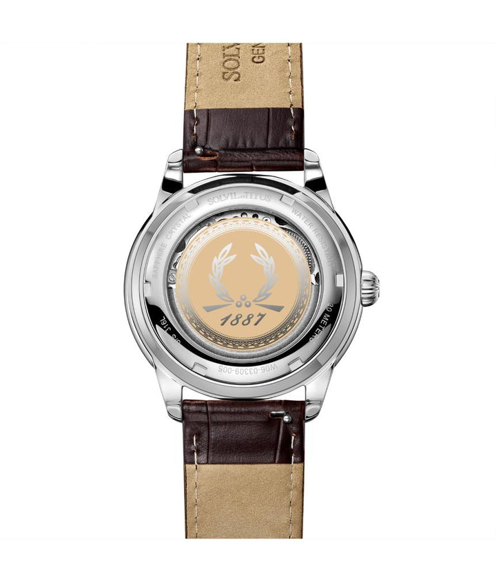 Classic 3 Hands Mechanical Skeleton Leather Watch (W06-03309-005)