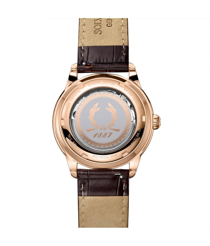 Classic 3 Hands Mechanical Skeleton Leather Watch (W06-03309-006)