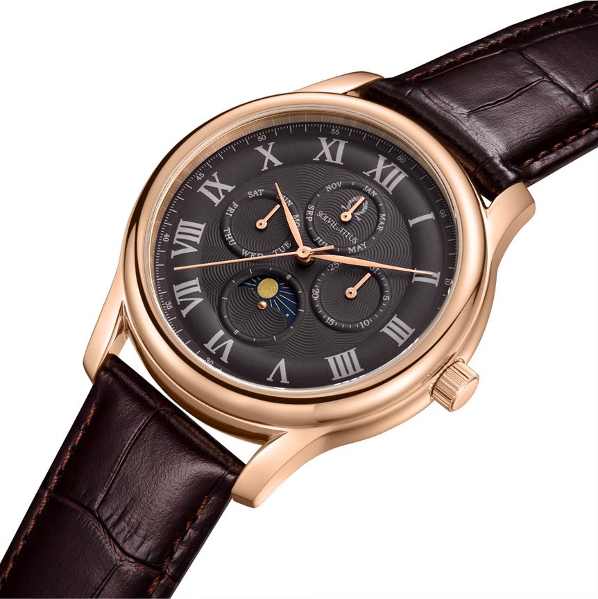 Classicist Multi-Function with Day Night Indicator Quartz Leather Watch (W06-03322-004)