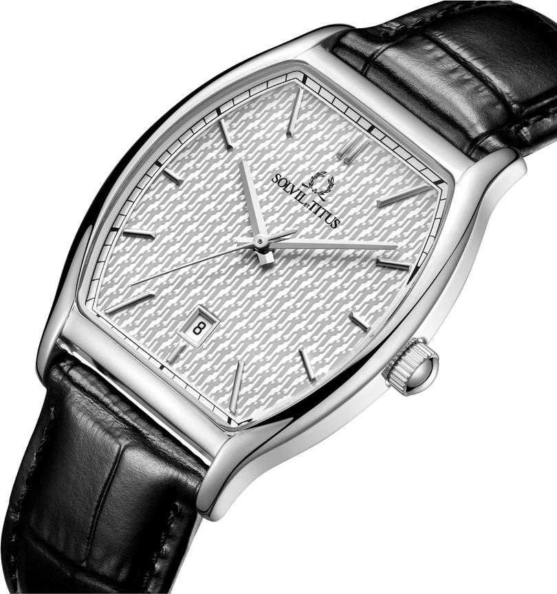 Barista 3 Hands Date Quartz Leather Watch (W06-03325-001)