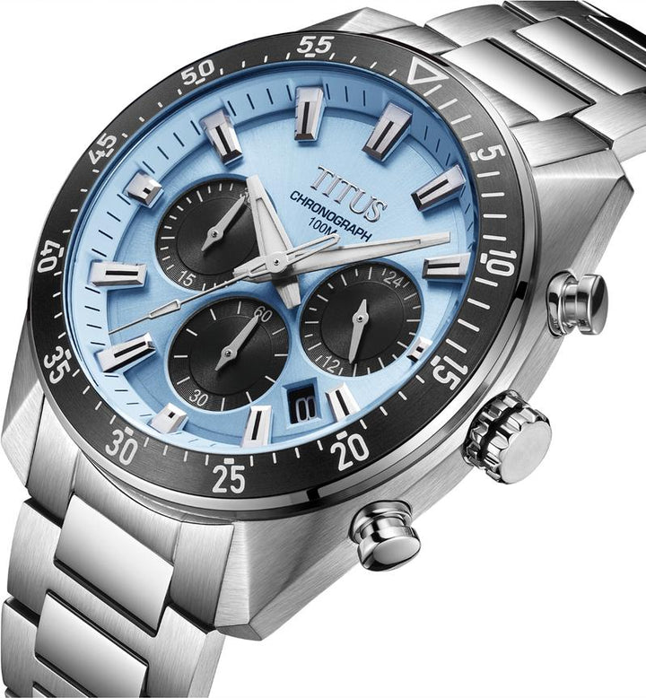 Modernist Chronograph Quartz Stainless Steel Watch (W06-03338-003)