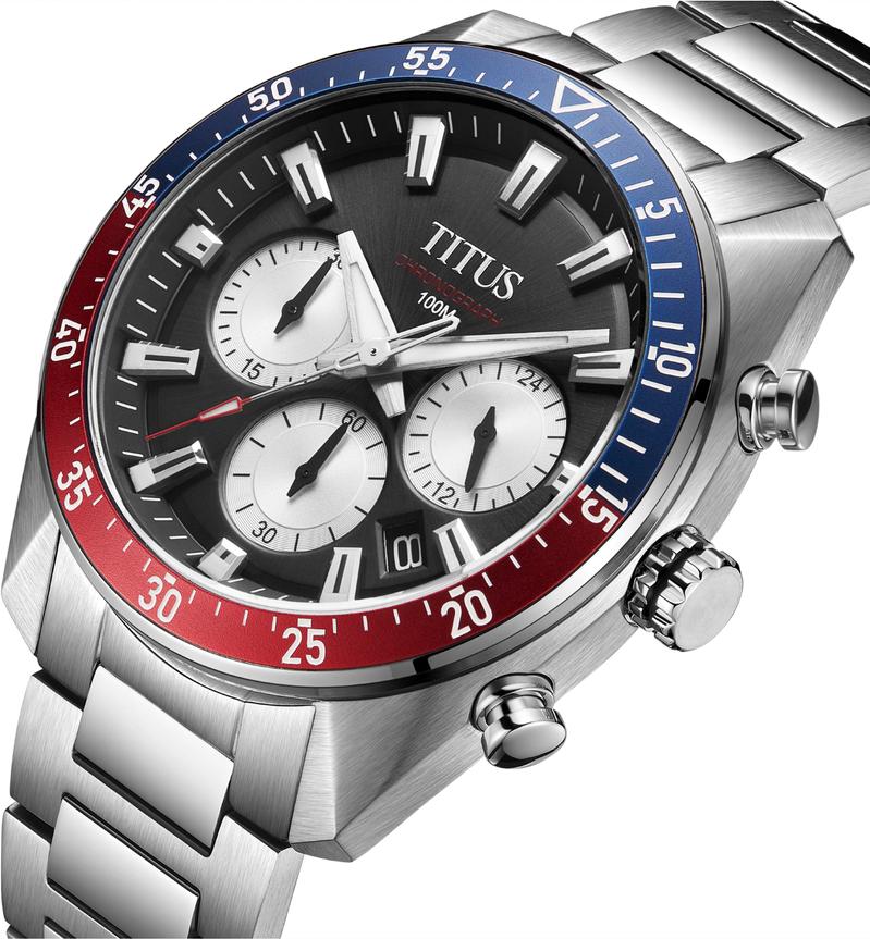 Modernist Chronograph Quartz Stainless Steel Watch (W06-03338-006)