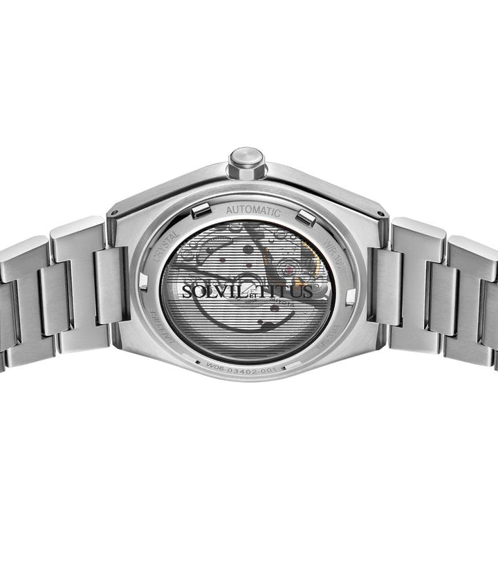 Exquisite三針自動機械不鏽鋼腕錶  W06-03402-001