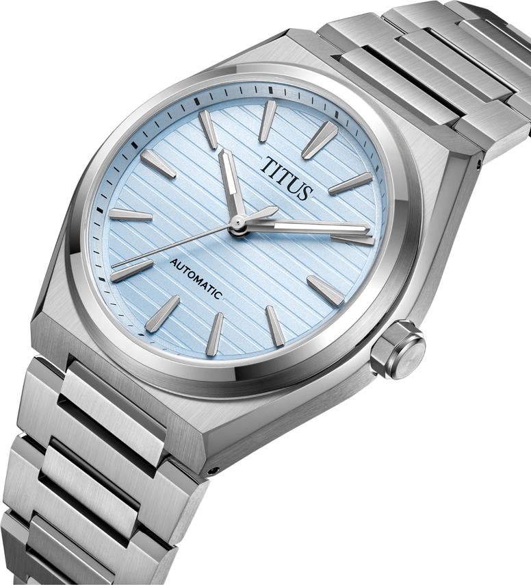 Exquisite三針自動機械不鏽鋼腕錶  W06-03402-001