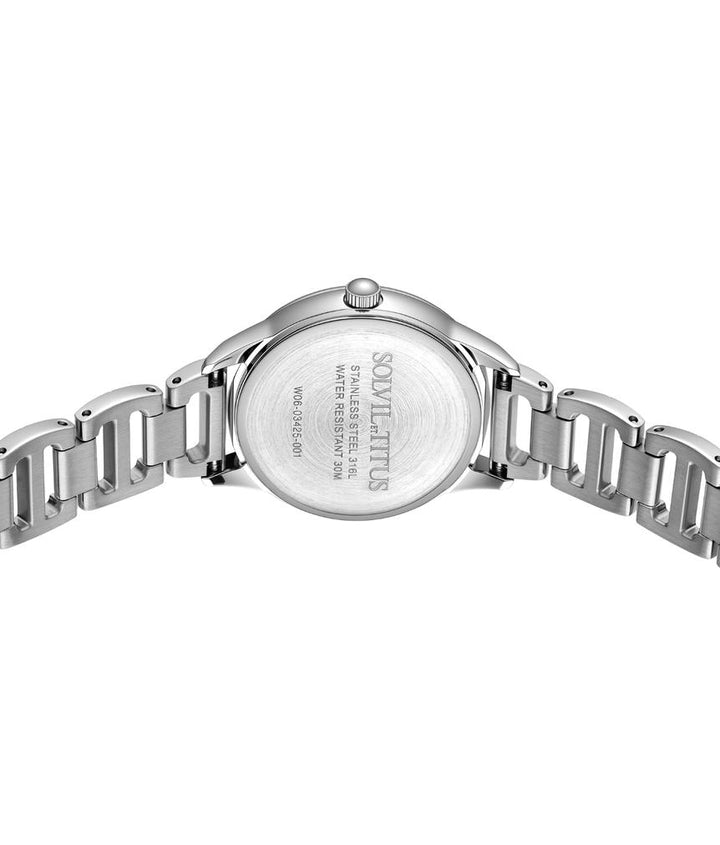 Fashionista三針石英不鏽鋼腕錶  W06-03425-001