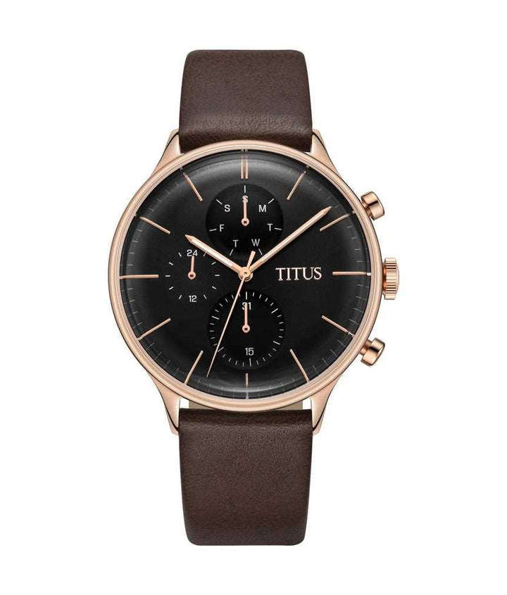 Interlude Multi-Function Quartz Leather Watch (W06-03084-006)