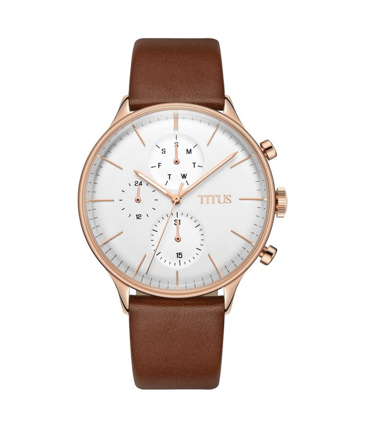 Interlude Multi-Function Quartz Leather Watch (W06-03084-007)