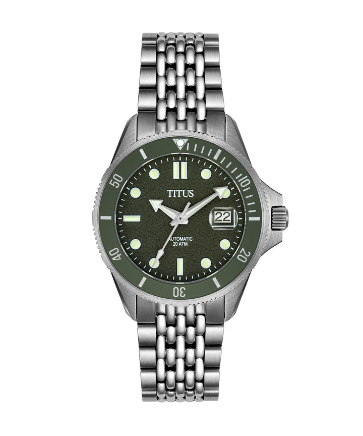Valor 3 Hands Date Mechanical Stainless Steel Watch (W06-03250-016)