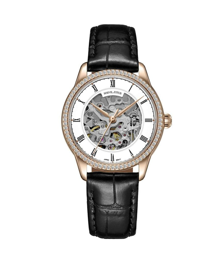 Classic 3 Hands Mechanical Skeleton Stainless Steel Watch (W06-03311-004)