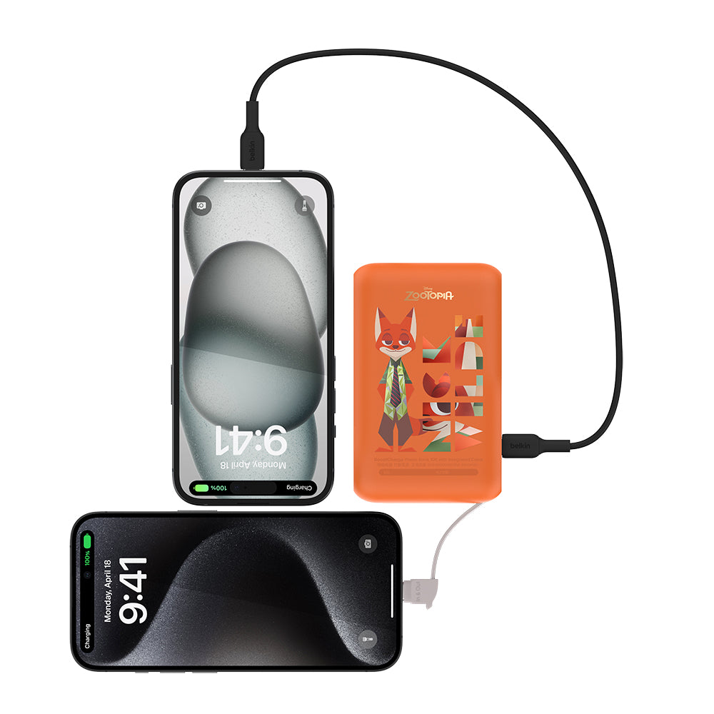 Belkin BoostCharge Power Bank 10K with Integrated Cable (Zootopia, Disney Collection) (Retail price: $300)