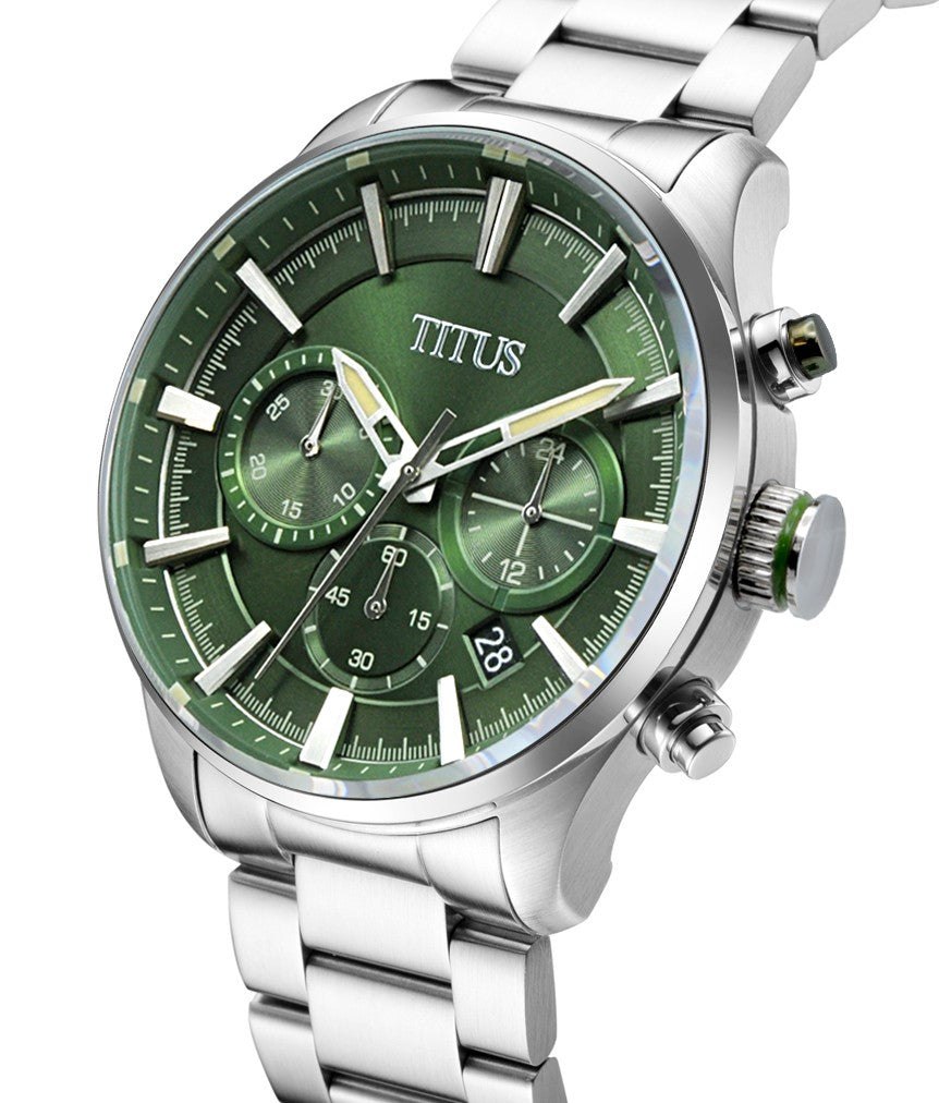 Saber Chronograph Quartz Stainless Steel Watch (W06-03082-017)