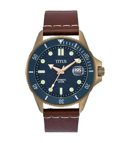 Valor 3 Hands Date Mechanical Leather Watch (W06-03250-012)