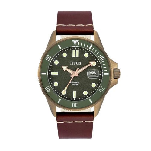 Valor 3 Hands Date Mechanical Leather Watch (W06-03250-013)