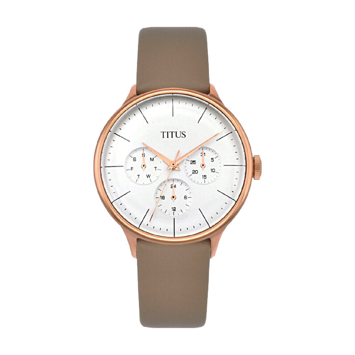 Interlude Multi-Function Quartz Leather Watch (W06-03264-006)