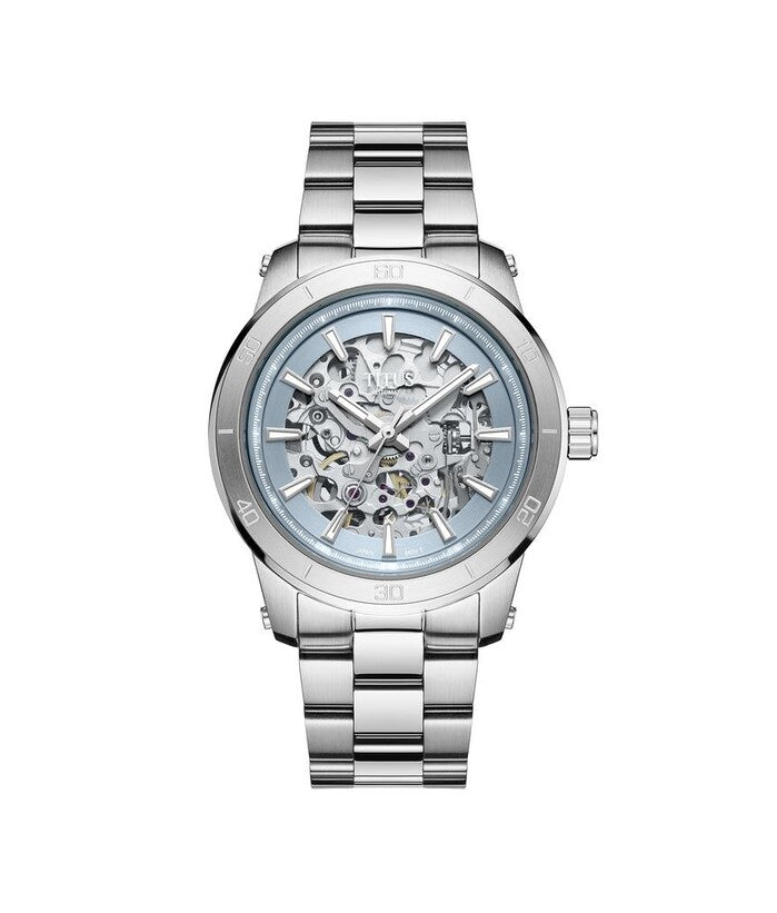 Aspira 3 Hands Mechanical Skeleton Stainless Steel Watch (W06-03281-002)