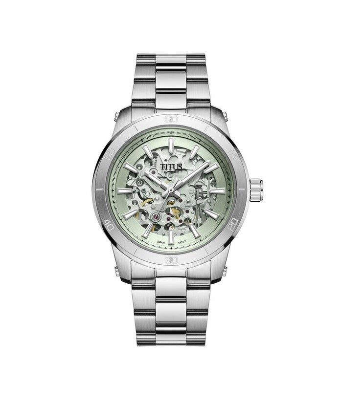 Aspira 3 Hands Mechanical Skeleton Stainless Steel Watch (W06-03281-004)