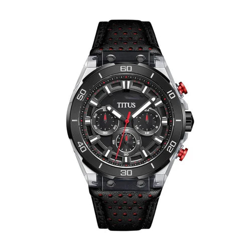 Modernist Chronograph Quartz Leather Watch (W06-03285-001)