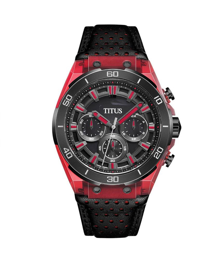 Modernist Chronograph Quartz Leather Watch (W06-03285-004)