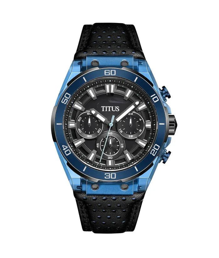 Modernist計時石英皮革腕錶 (W06-03285-005)