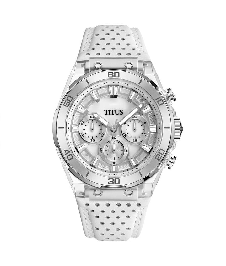 Modernist Chronograph Quartz Leather Watch (W06-03285-012)