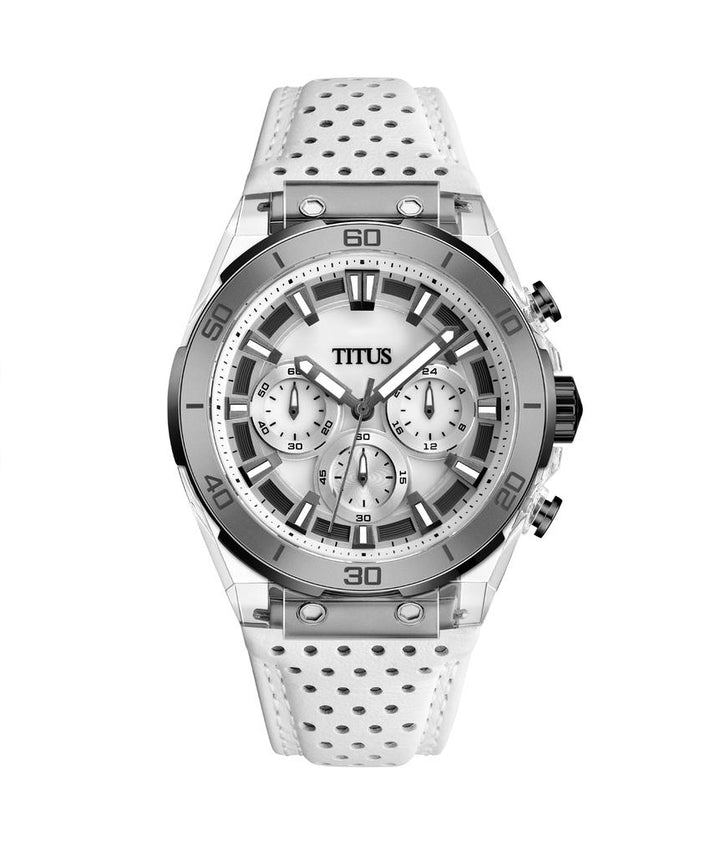 Modernist Chronograph Quartz Leather Watch (W06-03285-014)