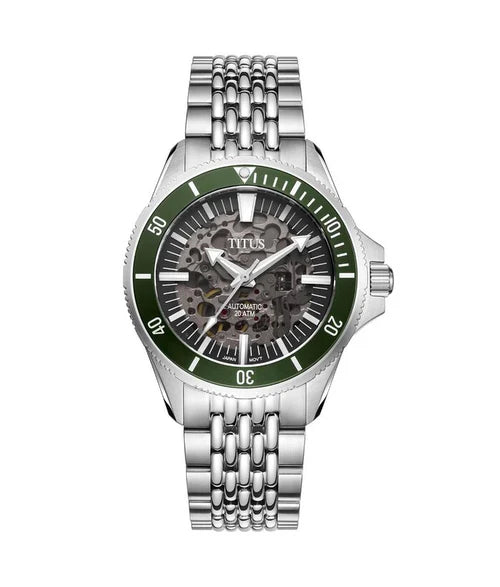 Valor 3 Hands Mechanical Skeleton Stainless Steel Watch (W06-03296-004)