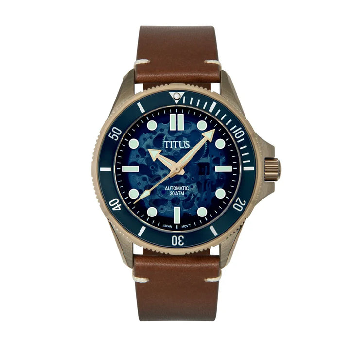 Valor三針自動機械鏤空皮革腕錶 (W06-03296-006)