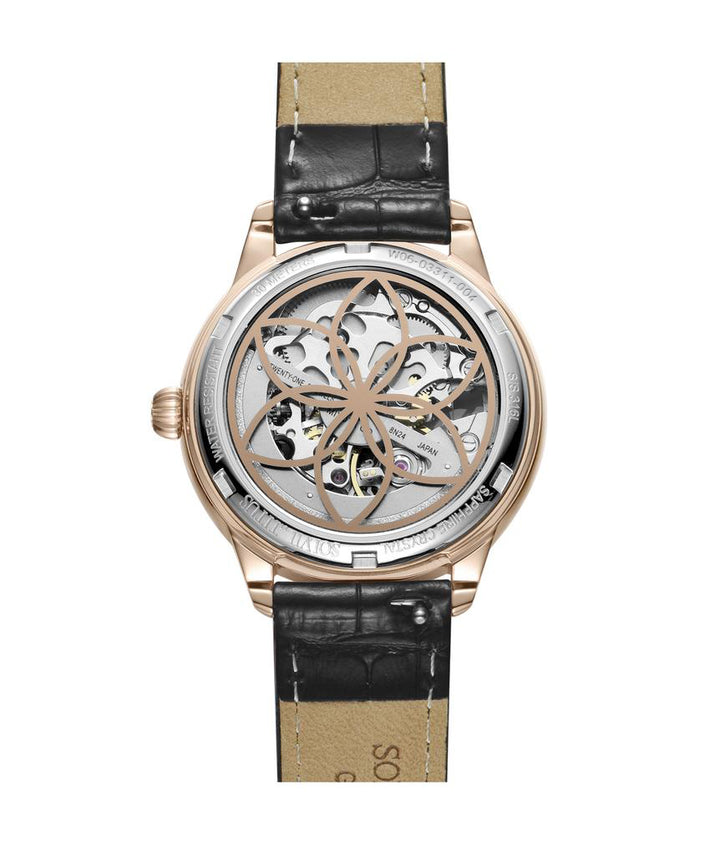 Classic 3 Hands Mechanical Skeleton Stainless Steel Watch (W06-03311-004)