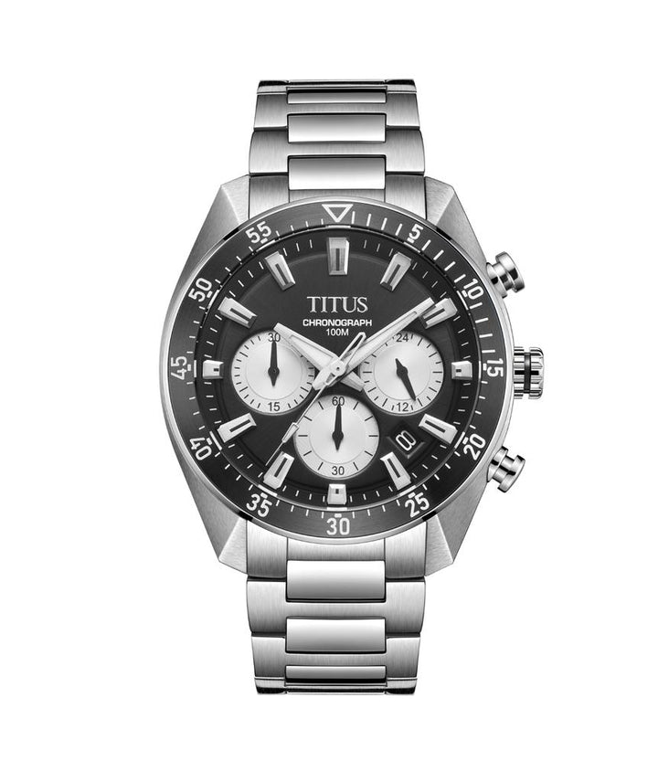 Modernist Chronograph Quartz Stainless Steel Watch (W06-03338-002)