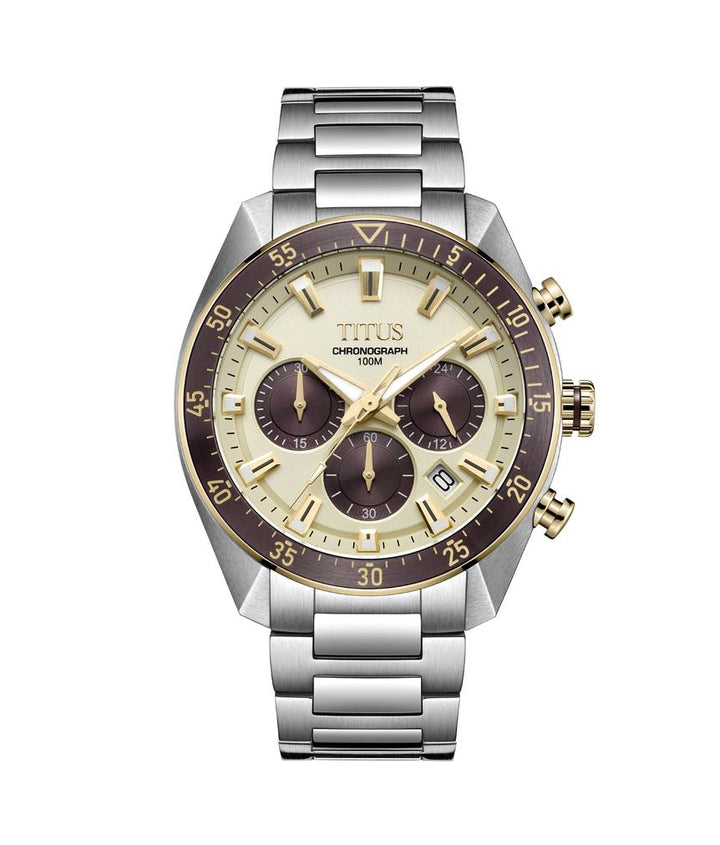 Modernist Chronograph Quartz Stainless Steel Watch (W06-03338-004)