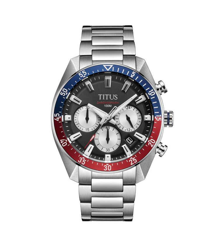 Modernist Chronograph Quartz Stainless Steel Watch (W06-03338-006)