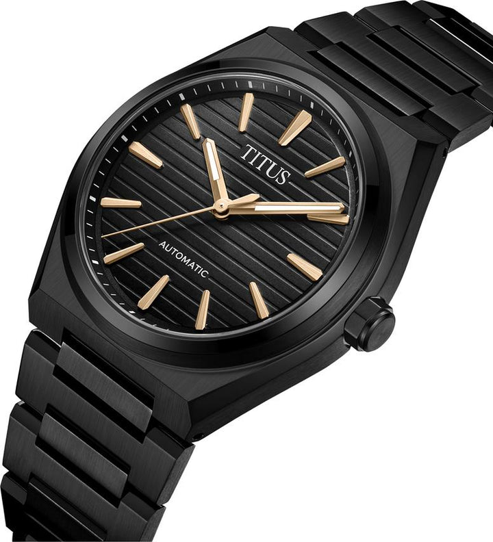 Vinyl 3 Hands Mechanical Stainless Steel Watch W06-03402-010