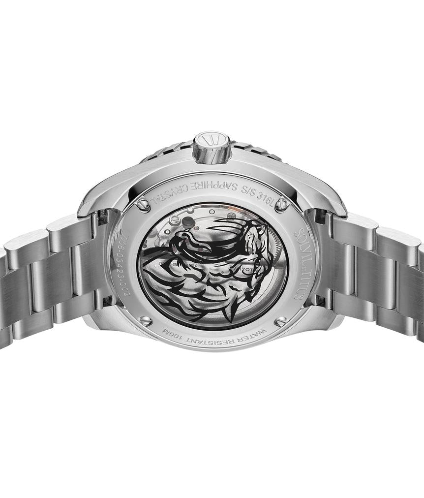 Saber 3 Hands Date Automatic Stainless Steel Watch W06-03423-002