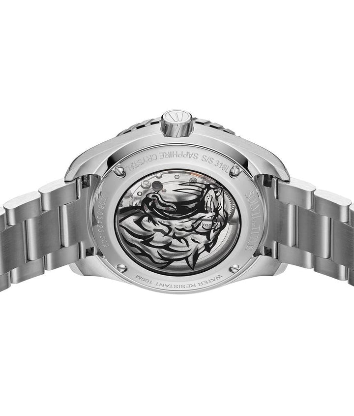 Saber 3 Hands Date Automatic Stainless Steel Watch W06-03423-002