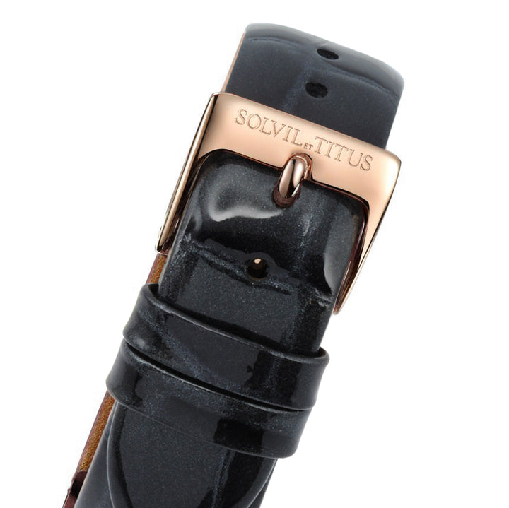 The Letter三針石英皮革腕錶 (W06-03266-002)